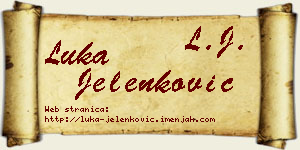Luka Jelenković vizit kartica